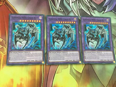 SHVA-EN035 3 x Elemental HERO Chaos Neos - Super Rare 1st Edition YuGiOh-image