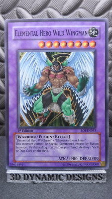 | Yugioh Elemental Hero Wild Wingman  EOJ-EN035 1st Edition Super Rare LP 🔥 |-image