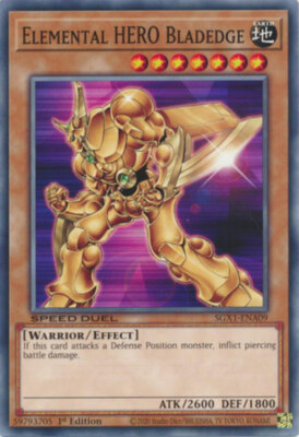 Yugioh! Elemental HERO Bladedge - SGX1-ENA09 - Common - 1st Edition Near Mint, E-image