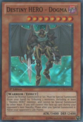 Yugioh-Destiny HERO - Dogma-Super Rare-1st Edition-LCGX EN128 (LP)-image