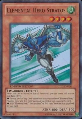 Elemental HERO Stratos CT07-006 SUPER RARE limited edition NM-image