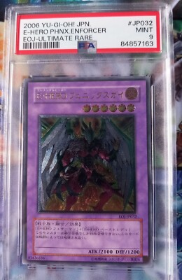 PSA 9 Yu-Gi-Oh Elemental HERO Phoenix Enforcer EOJ-JP032 Ultimate Rare Japanese-image