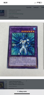 Yugioh Elemental HERO Aqua Neos Sgx4-Ena21 Midterm Destruction 1st Edition-image