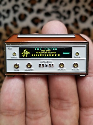 Limited Fisher 400 Pin Badge Vintage Receiver 500 800 New!-image