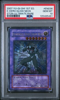 YUGIOH PSA 10 Elemental Hero Glow Neos STON-EN036 Ultimate Rare 1st Edition 5461-image