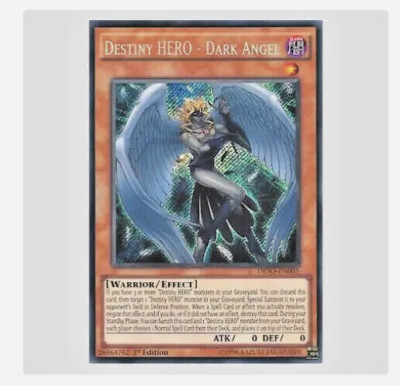Destiny HERO - Dark Angel DESO-EN005 Secret Rare 1st Ed ENGLISH NM YUGIOH -image