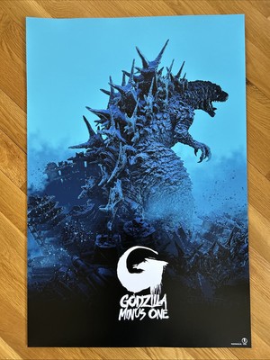 “Godzilla Minus One” Art Print Movie Poster BLUE VARIANT Pascal Blanche BNG ISH-image