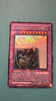 Yugioh Elemental Hero Chaos Neos Ghost Rare GLAS Unlimited -image