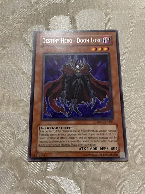 Yugioh Destiny Hero - Doom Lord Rare DR04-EN181 NM-image