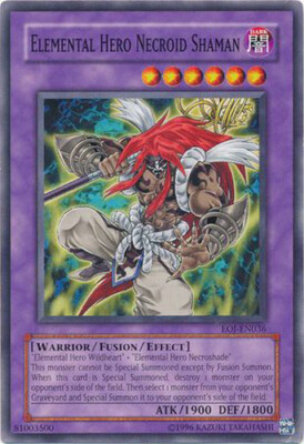 Yu-Gi-Oh Card - EOJ-EN036 - ELEMENTAL HERO NECROID SHAMAN (common) - NM-image