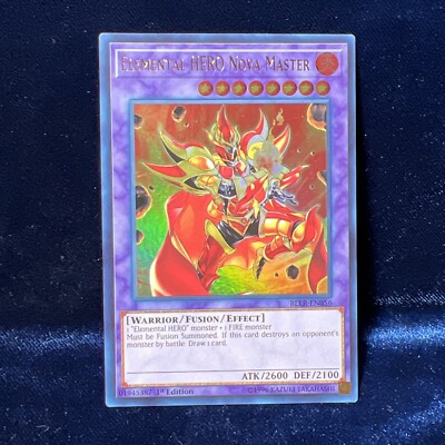 Yugioh Elemental HERO Nova Master Ultra Rare 1st Edition BLLR-EN056 Card-image