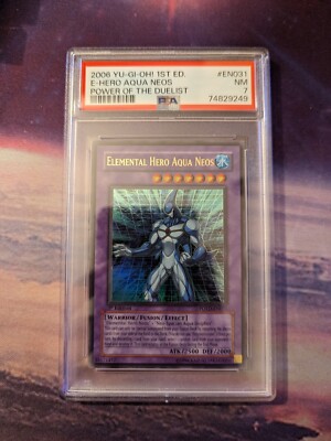 Yu-Gi-Oh! Elemental Hero Aqua Neos POTD-EN031 Ultra Rare 1st Ed PSA 7-image