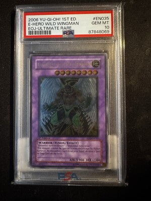 Elemental Hero Wild Wingman (Ultimate Rare) EOJ-EN035 Enemy Of Justice PSA 10-image