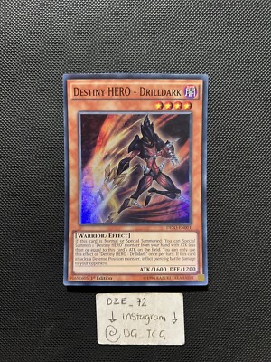 Yugioh - Destiny Hero - Drilldark DESO-EN001 - Super Rare - 1st Edition - NM-image