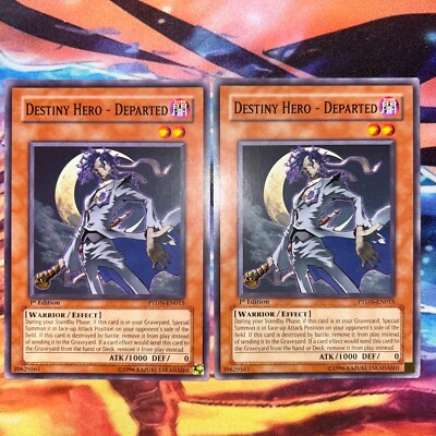 Yugioh (Yu-Gi-Oh) 2x Phantom Darkness Destiny Hero Departed 2x PTDN-EN015 1st NM-image