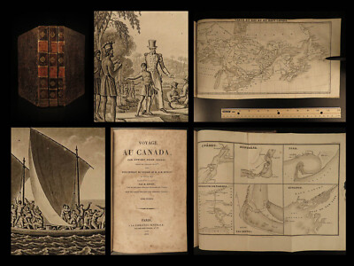 1833 1ed Irish Talbot Voyage to CANADA Colonies Quebec MAPS Ships 3v French ed-image