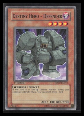 DESTINY HERO - DEFENDER YU-GI-OH! TCG 1996 1st Edition POTD-EN013-image