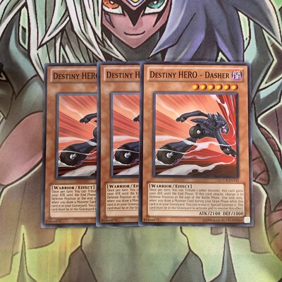 LCGX-EN131 x3 Destiny HERO - Dasher Common Excellent Condition Yugioh -image
