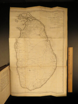 1803 1st ed Robert Percival Voyages CEYLON Dutch Torture MAPS 2v SET Sri Lanka-image