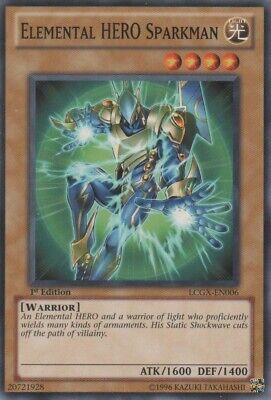 Moderately Played, English Yu Gi Oh Elemental HERO Sparkman - LCGX-EN006 - Commo-image