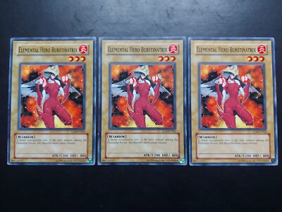 Yugioh - Elemental Hero Burstinatrix TLM-EN002 Common Playset x3-image