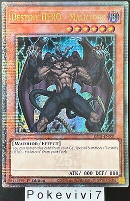 YU-GI-OH! Card DESTINY HERO - MALICIOUS RA03-EN001 QCSR NEW-image