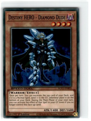 Yu-Gi-Oh! Speed Duel Destiny Hero-Diamond Dude Common SGX1-ENB03 Lightly Played-image