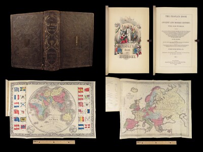 1853 Ancient History 1ed MAPS War Israel Egypt Greece Rome India China France-image