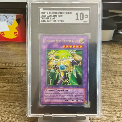 2005 Yu-Gi-Oh! 1st ED. Ultra Rare Elemental Hero [TLM-EN036] - SGC 10 [GEM MINT]-image