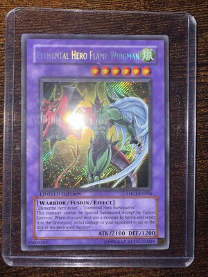 Single YuGiOh Card ELEMENTAL HERO FLAME WINGMAN EHC1-EN004 Lmtd Edition LP-image