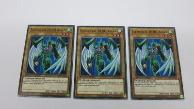 3x  ELEMENTAL HERO AVIAN 1ST EDITION  SGX2-ENA01 COMMON  YUGIOH NM / UNPLAYED-image