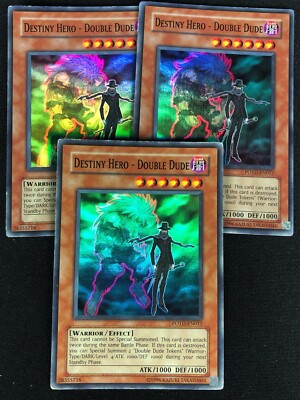 YUGIOH DESTINY HERO DOUBLE DUDE POTD-EN012 SUPER X3(MP)-image