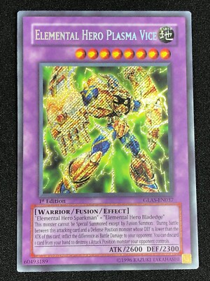YUGIOH ELEMENTAL HERO PLASMA VICE GLAS-EN037 1ST SECRET (NM)-image