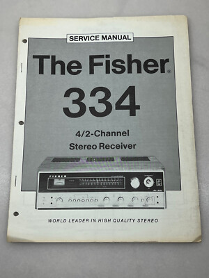 Fisher Model 334 Original Service Manual Free Shipping-image