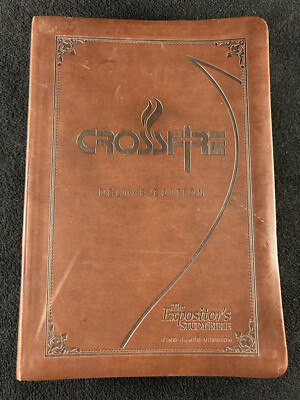 Crossfire Expositor's Study Bible leather KJV SIGNED Gabriel Swaggart 2013-image