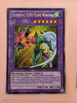 YUGIOH-ELEMENTAL HERO FLAME WINGMAN-SECRET RARE UNLIMITED-LCGX-EN045-image