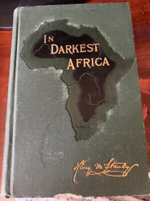 In Darkest Africa Vol II Henry M Stanley Exploration Book & Map 1890 1st Edition-image