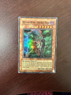 Destiny Hero Double Dude LP 1st Edition Super Rare POTD-EN012 Yu-Gi-Oh! See Pics-image