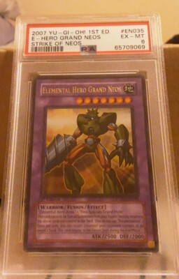 PSA 6 - Elemental Hero Grand Neos STON-EN035 1st Edition Ultimate YuGiOh 2007-image