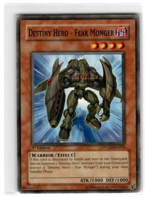 Yu-Gi-Oh! Destiny Hero- Fear Monger Common POTD-EN016 Heavily Played 1st Edition-image