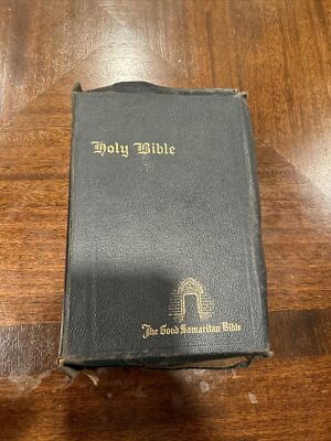 The Good Samaritan Holy Bible Indexed Maps Illustrations KJV Blk Leather 1941 B8-image