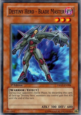 Yu-Gi-Oh TCG Destiny Hero - Blade Master DP05-EN008 1st Edition Common Card NM-image