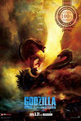 GODZILLA KING OF THE MONSTERS ART 2019 ORIGINAL MOVIE PRINT PREMIUM POSTER-image