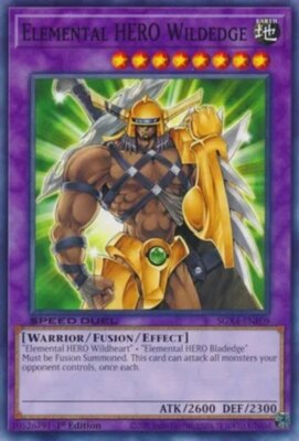 Yugioh! Elemental HERO Wildedge - SGX4-ENE09 - Common - 1st Edition Near Mint, E-image