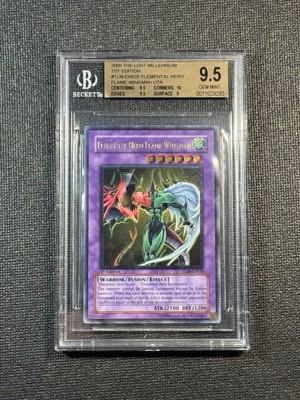 Elemental Hero Flame Wingman 1st Edition Ultimate Rare BGS 9.5 / PSA -  GEM MINT-image