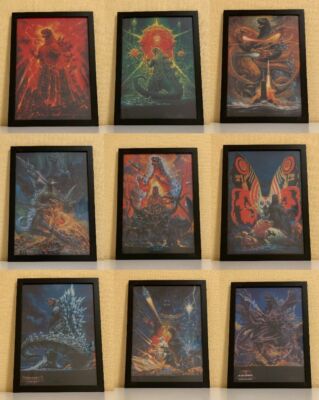 Godzilla clear file poster Black-Gray frame Wall hanging Ohrai Noriyoshi JAPAN-image