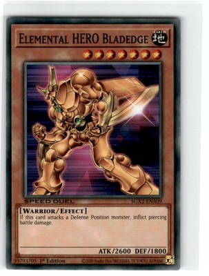 Yu-Gi-Oh! Speed Duel Elemental Hero Bladedge Common SGX2-ENA09 Lightly Played-image