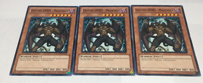 3X YUGIOH DESTINY HERO MALICIOUS LCGX-EN132  COMMON-image