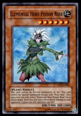 Yu-Gi-Oh! Elemental Hero Poison Rose #PP02-EN006 Light Play-image