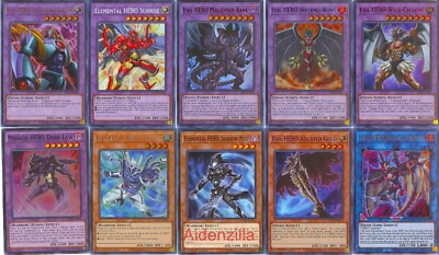 Yugioh Evil HERO Deck - Malicious Bane Sinister Adusted Gold Faris Shadow Mist-image